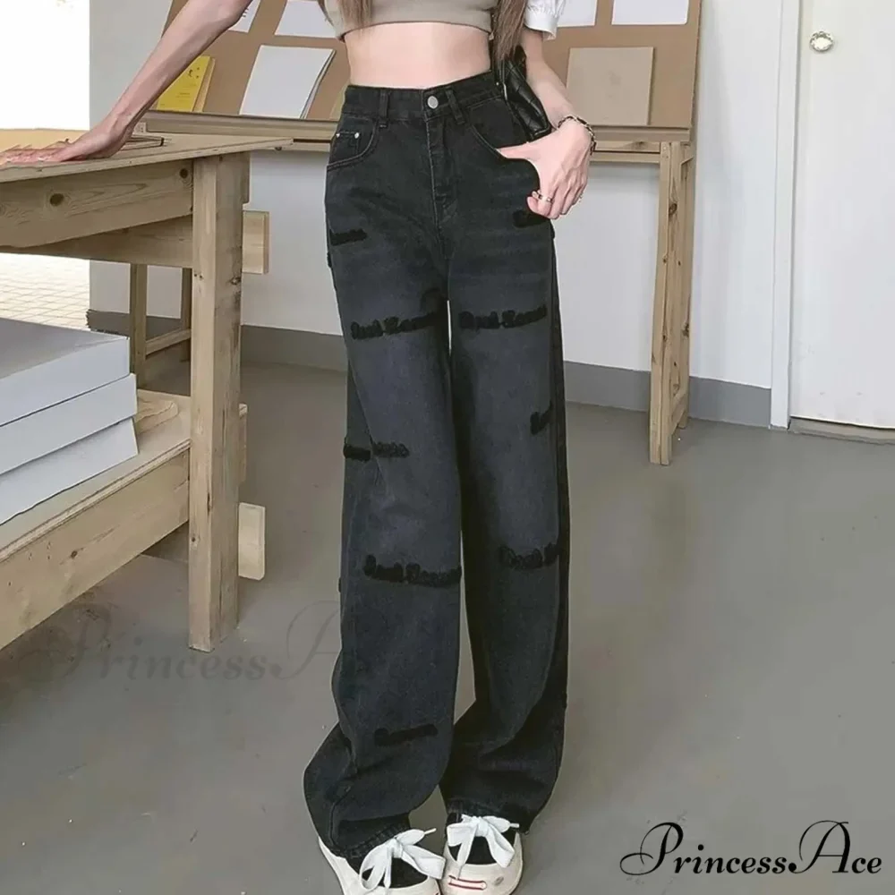 Vintage High Waist Oversize Sweatpants Jeans - Image 3