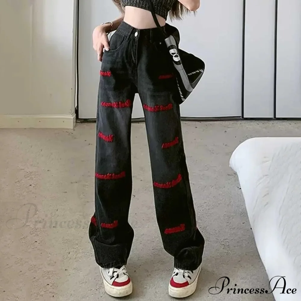 Vintage High Waist Oversize Sweatpants Jeans - Image 4