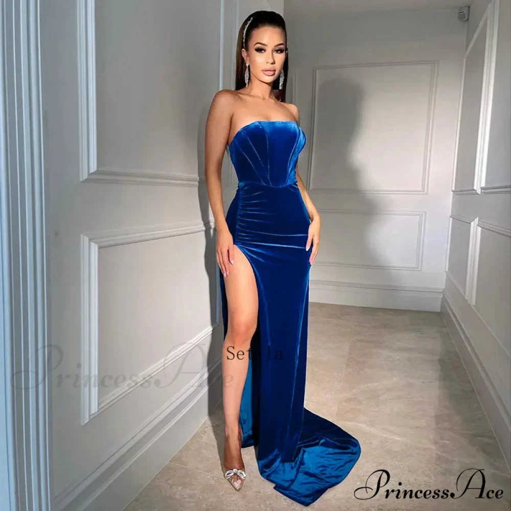 Evening Velvet Black Strapless Sleeveless Sexy Club Midi Dress - Image 2