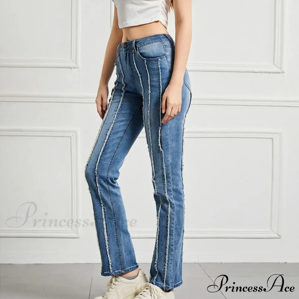 Vintage High Elastic Cargo Pantalones Jeans - Image 2
