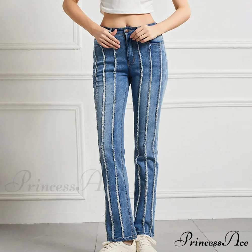 Vintage High Elastic Cargo Pantalones Jeans - Image 5