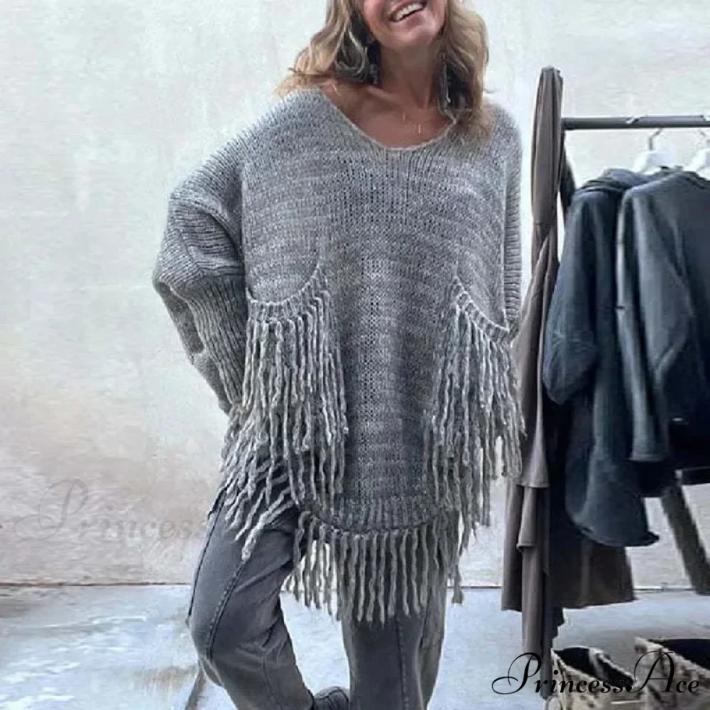 Vintage Casual Knitted Sweater Midi Dress - Image 6