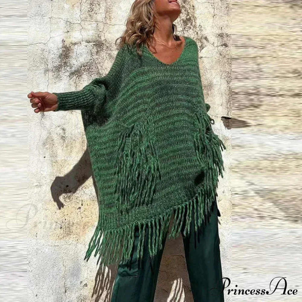 Vintage Casual Knitted Sweater Midi Dress - Image 7