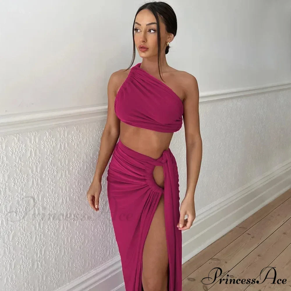 Fashion Asymmetric Sleeveless Maxi Dress - Image 3