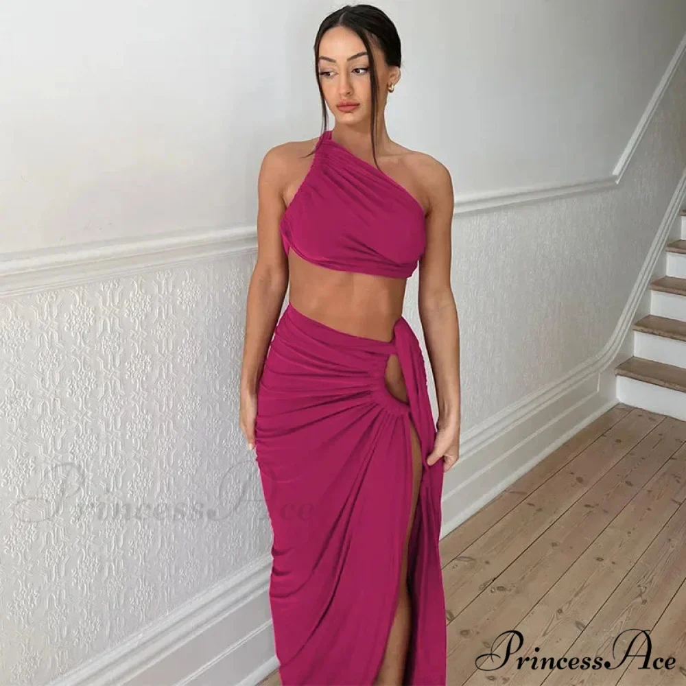 Fashion Asymmetric Sleeveless Maxi Dress - Image 4
