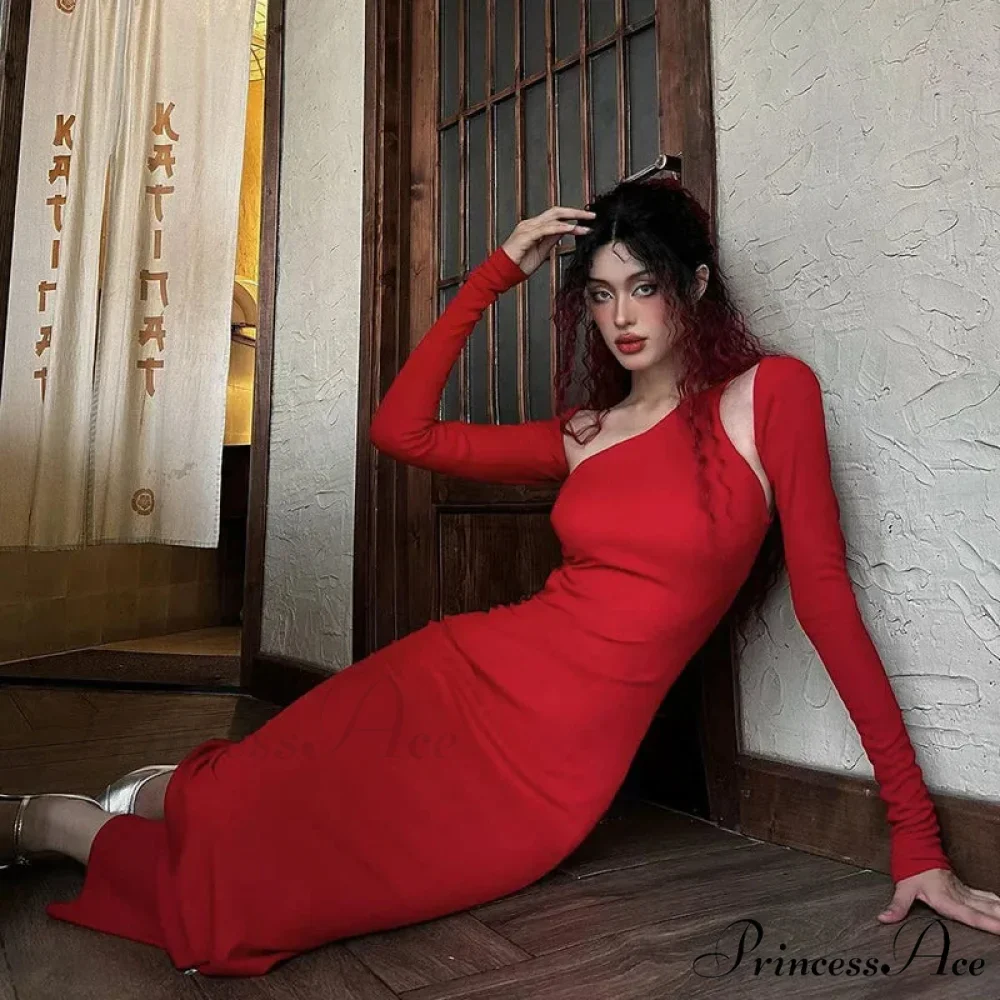 Hollow Out Long Sleeve Maxi Dress - Image 6