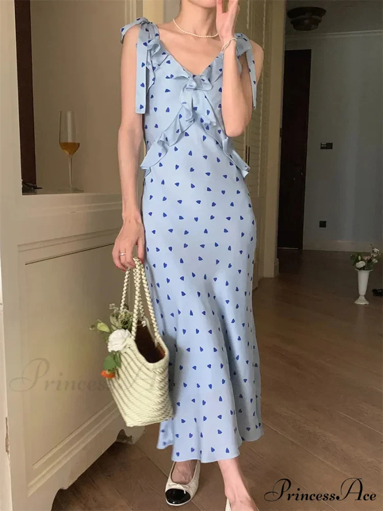 Ruffles V-Neck Chic Sleeveless Party Maxi Dress - Image 2