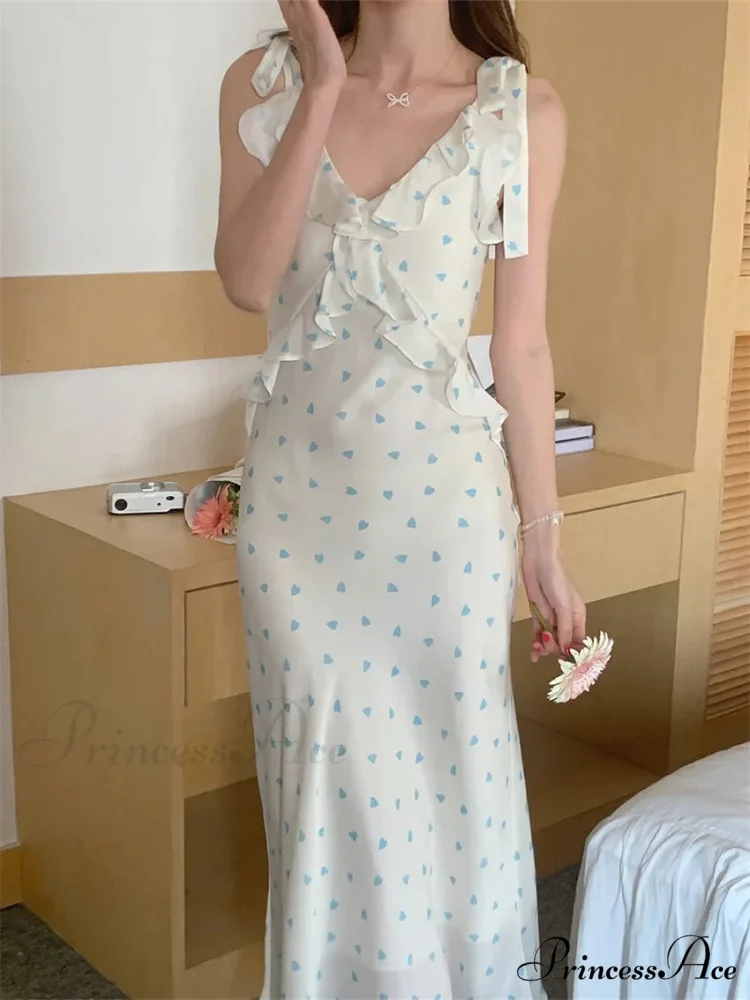 Ruffles V-Neck Chic Sleeveless Party Maxi Dress - Image 6