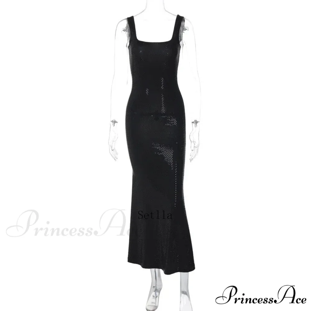 Fashion Sequins Backless Sleeveless Elegant Maxi Dress - Image 6