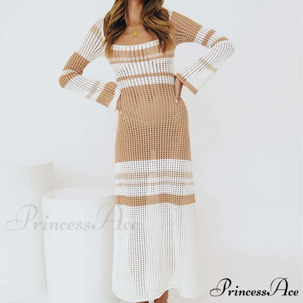 Long Sleeve Commute Robe Maxi Dress - Image 8