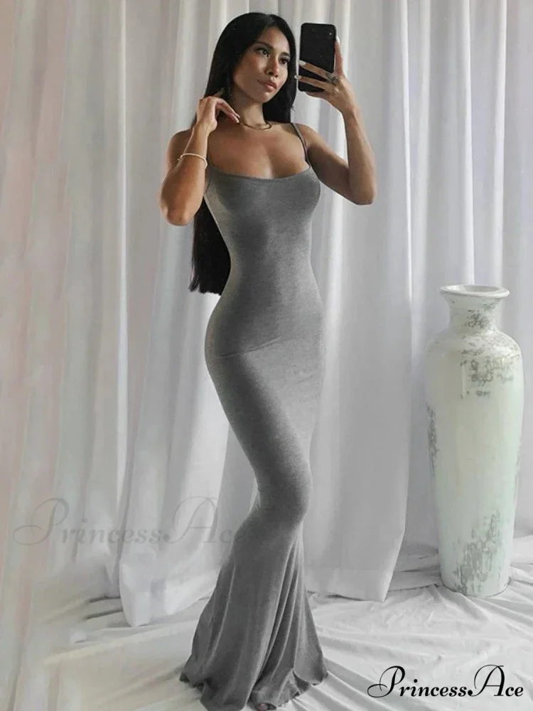 Strap Backless Long Casual Maxi Dress - Image 10