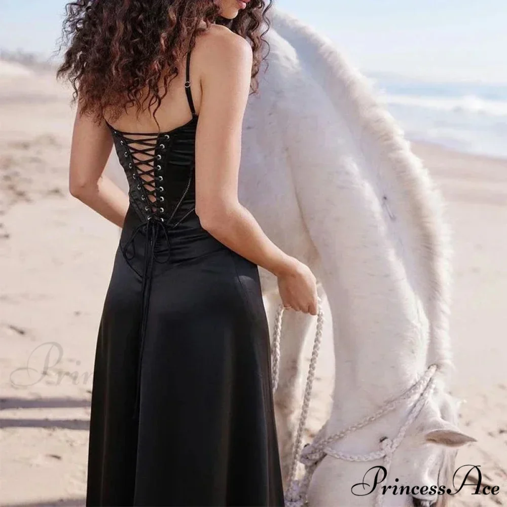 Sexy Bandage Lace Up Sleeveless Party Robe Maxi Dress - Image 2