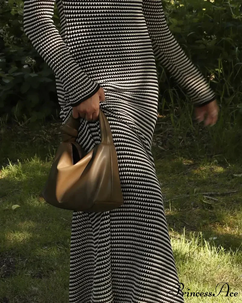Vintage Striped Tie Beachwear Maxi Dress - Image 3