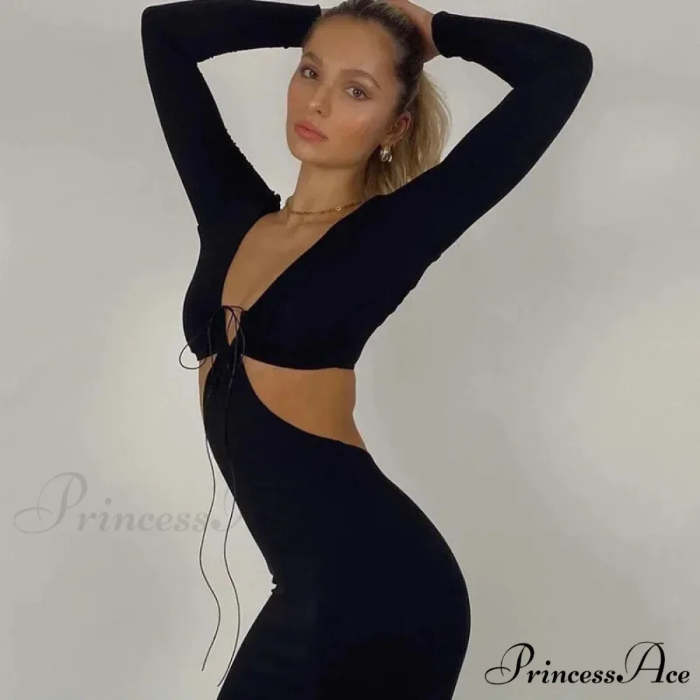 Halter Cut Out Fashion Outfits Maxi Dress - Image 5