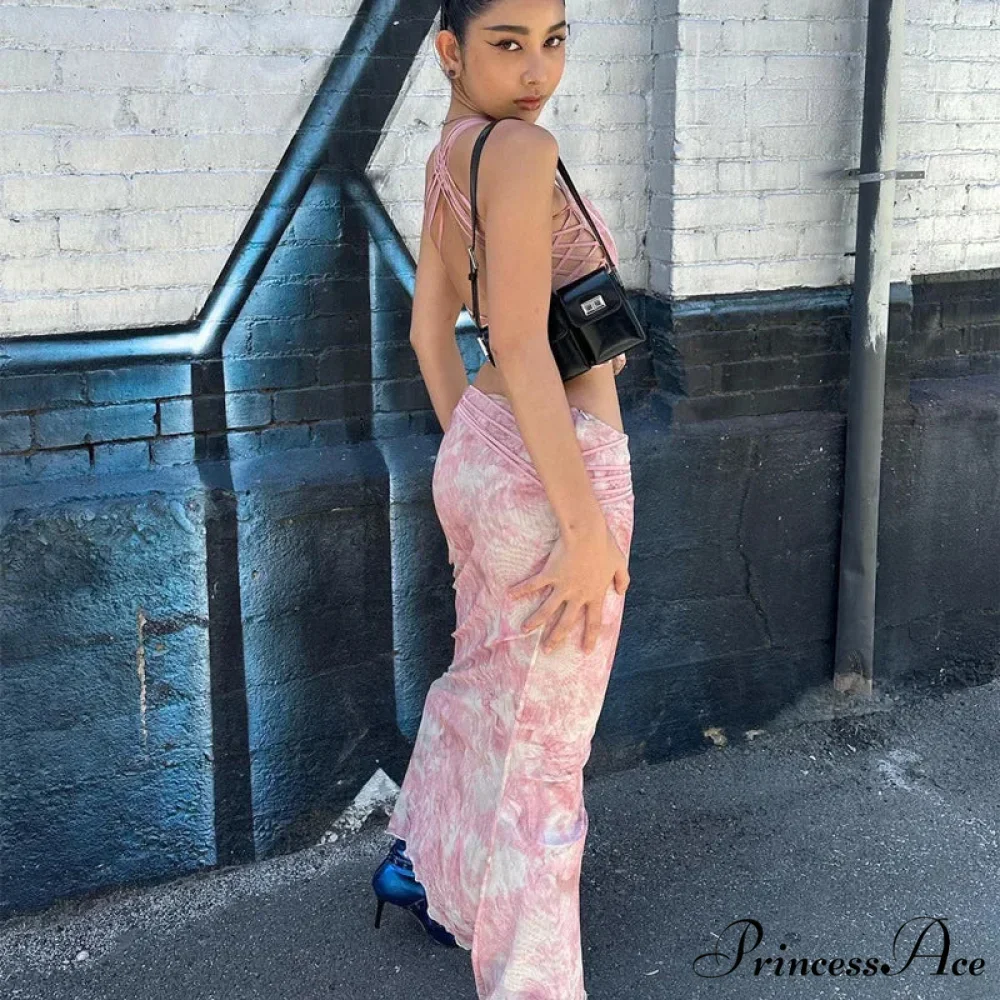 Fashion Print Two Set Maxi Dress - Image 4