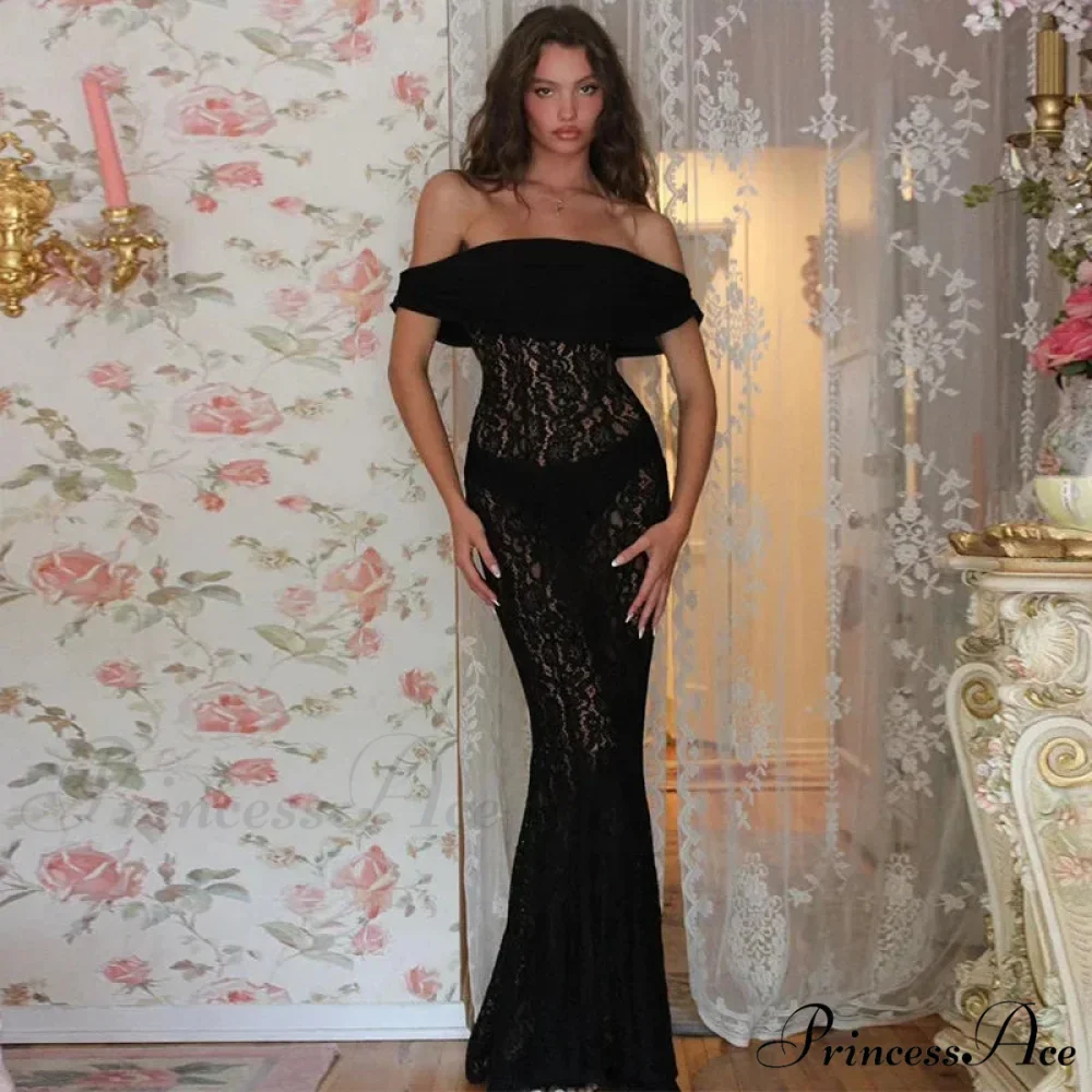 Lantern Sleeve V-neck Trumpet Maxi Dress - Image 2