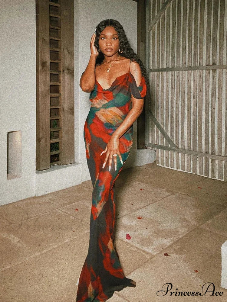 Cut Out Backless Split Maxi Dress - Image 2