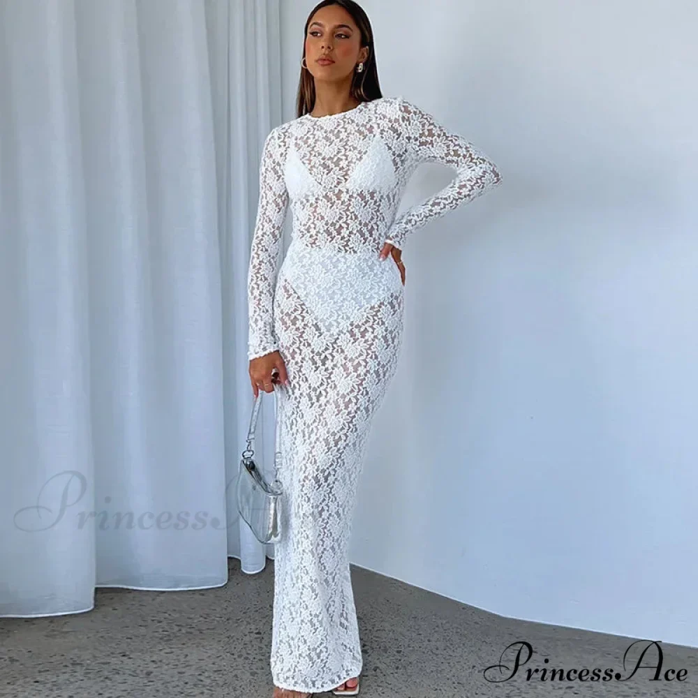 Lantern Sleeve V-neck Maxi Dress - Image 4