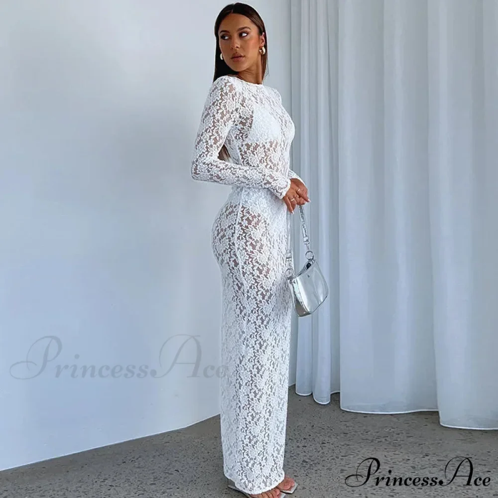 Lantern Sleeve V-neck Maxi Dress - Image 5