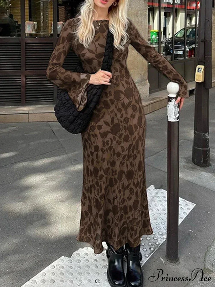 Mesh Sheer Slip Party Club Maxi Dress - Image 5