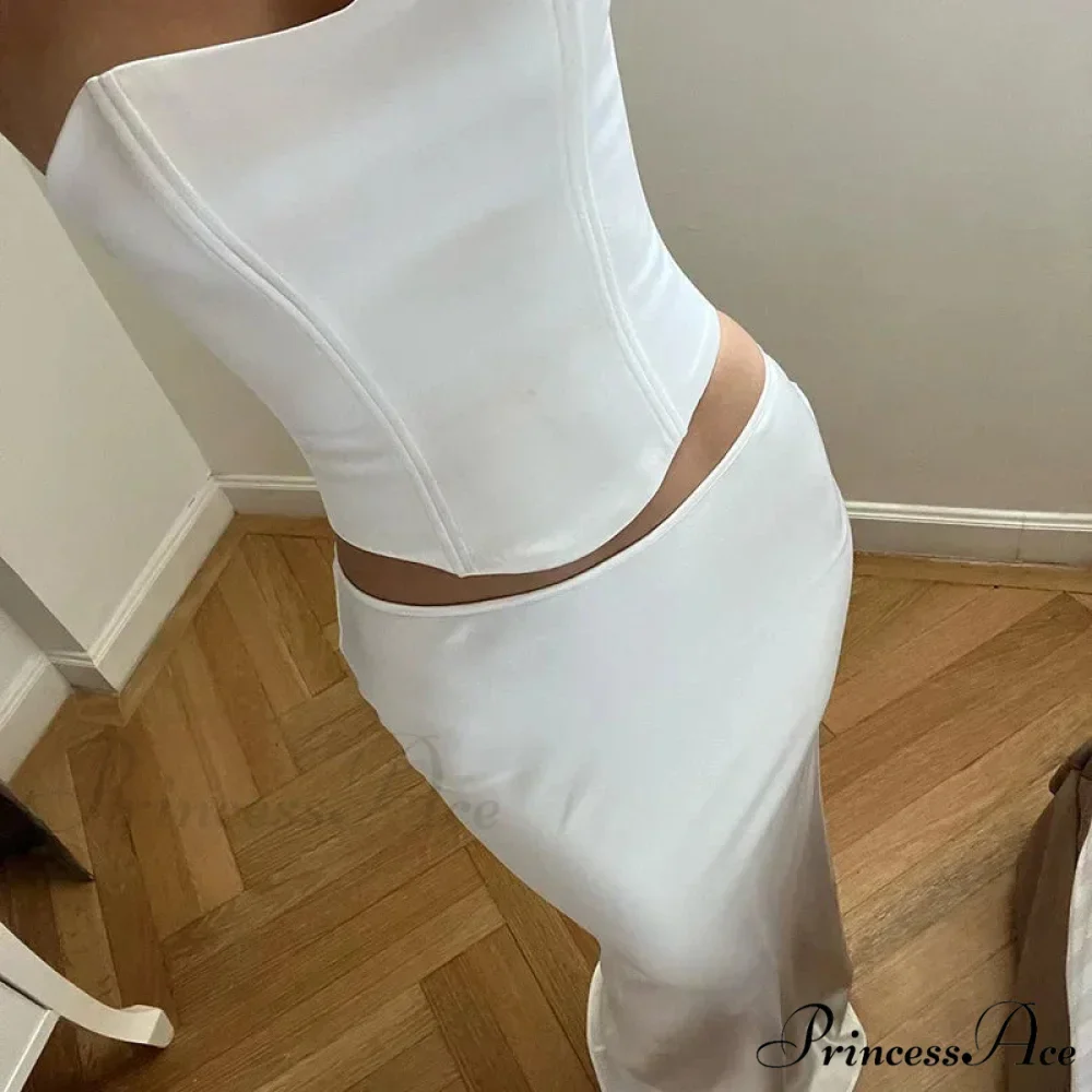 Corset Bandage Sexy Two Piece Maxi Dress - Image 4