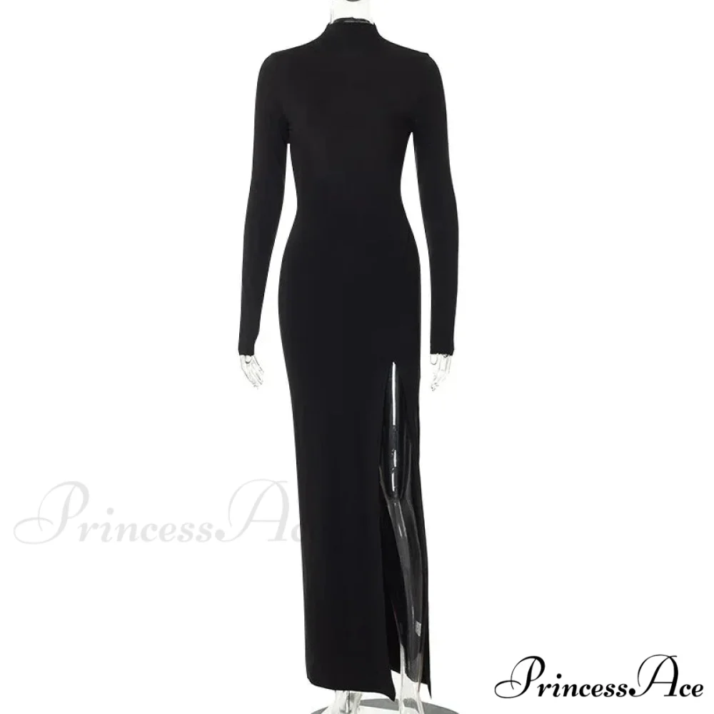 Backless Chain Split Maxi Dress - Image 6