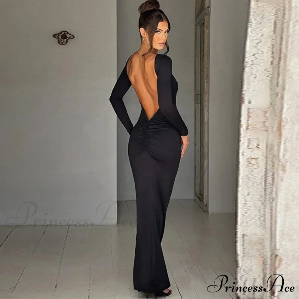Asymmetrical One Shoulder Casual Party Slip Maxi Dress - Image 2