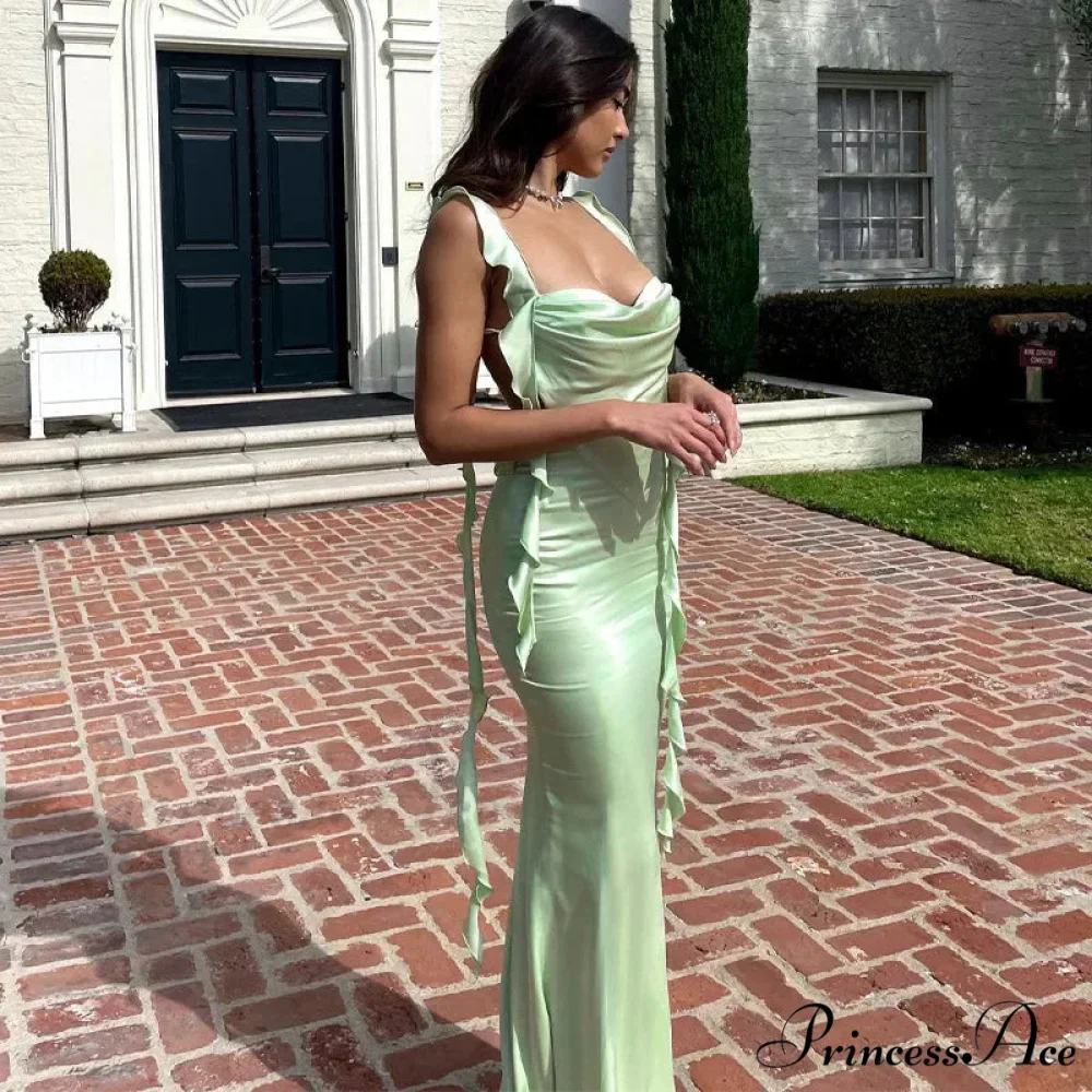 Knit Cut Out Backless Party Club Robes Maxi Dress - Image 2