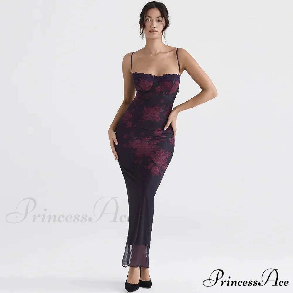 Bandage Lace Up Sexy Slit Fashion Maxi Dress - Image 3