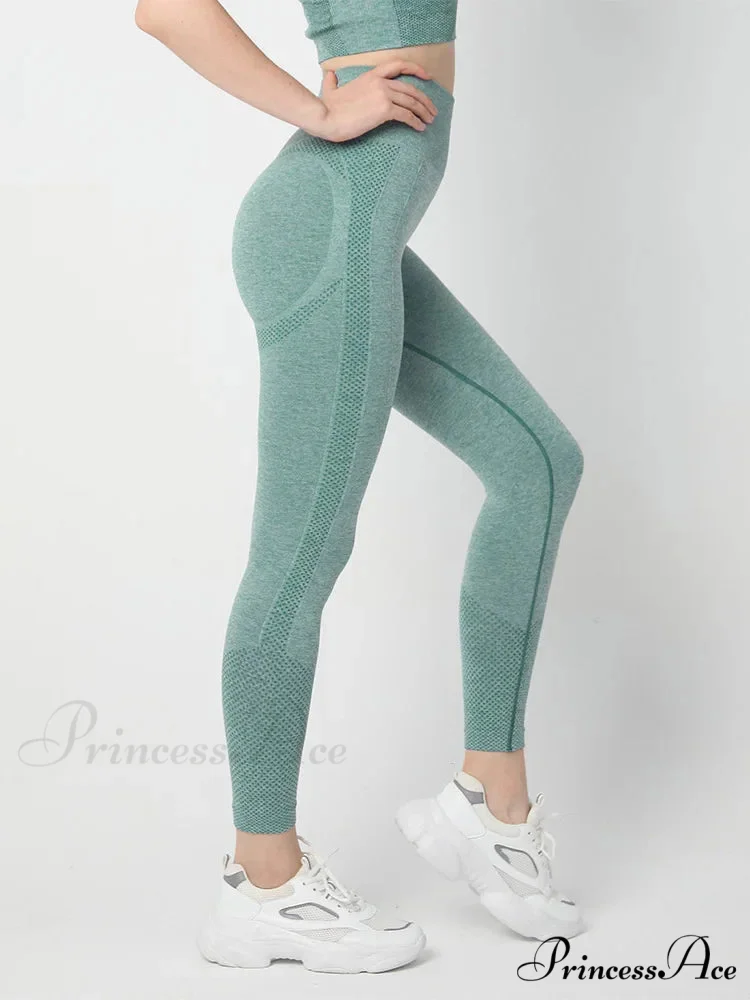 High Waist Seamless Push Up Butt Lifting Workout Legging - Image 9