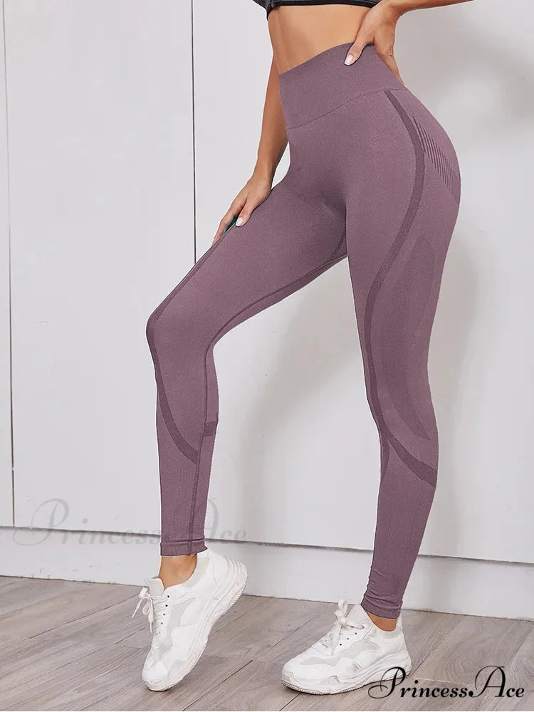 Hollow Out Waist Elastic Gym Training Yoga Legging - Image 10