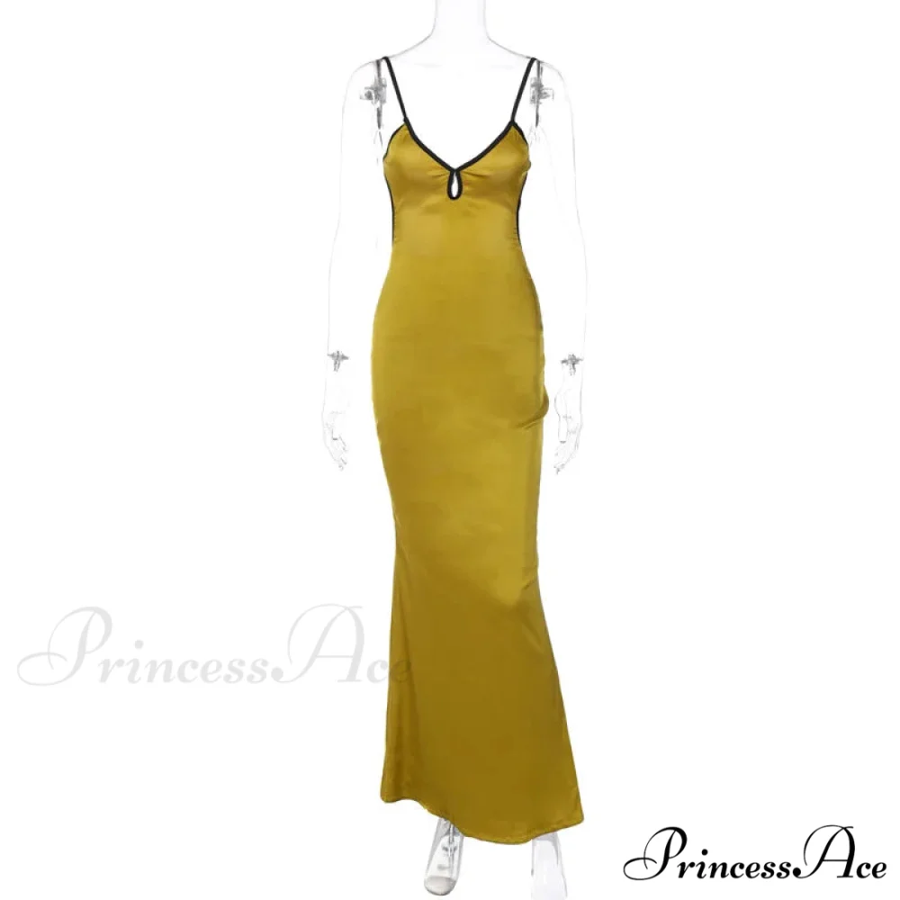 Backless Maxi For Women 2024 Summer Sexy Lace Up Patchwork Beach OutFit Prom Long Cocktail Cut Out Dress - Image 8
