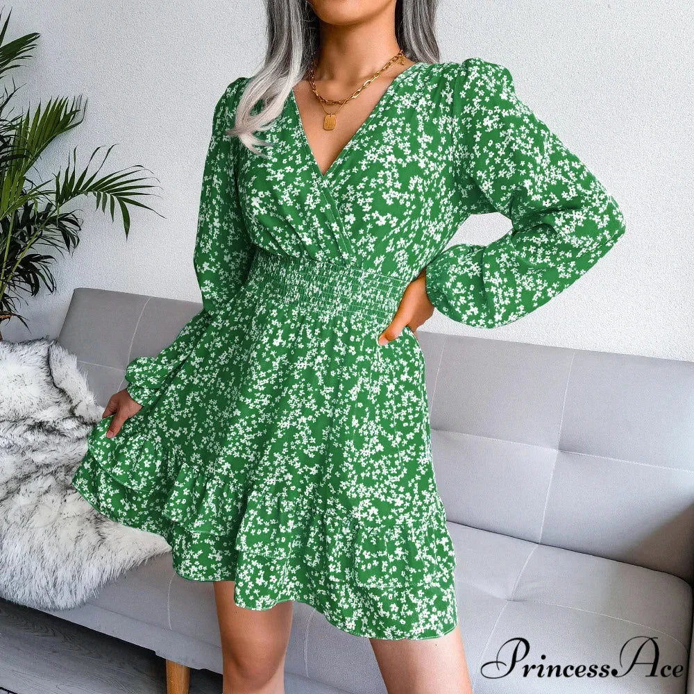 2024 Spring/summer New Chiffon Female Ropa De Mujer Barata Y Env铆o Gratis Ofertas for Women Floral Dress - Image 5