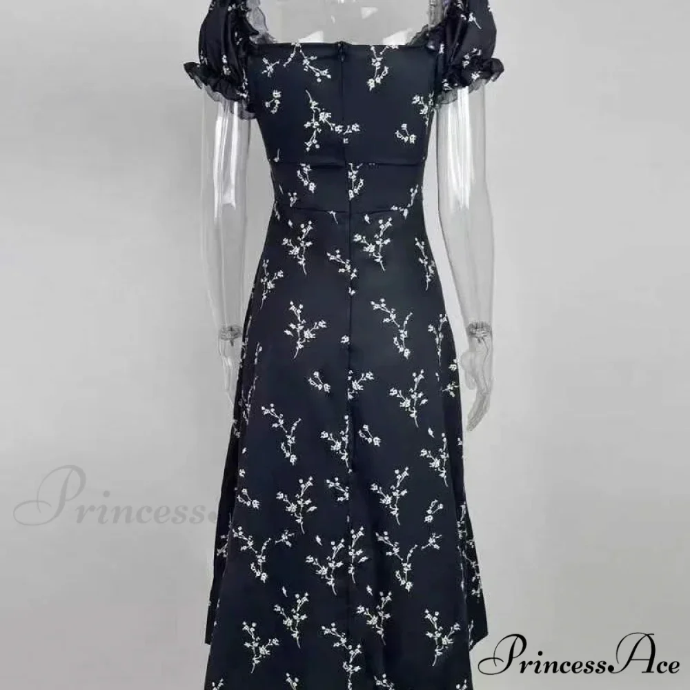 2024 Summer New Fashion Slit SlimMIDI Long Plus Size Dress Floral Dress - Image 3