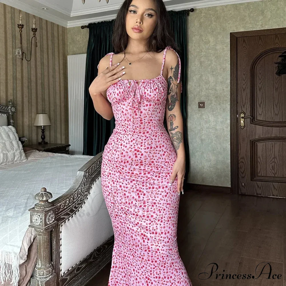 Summer Off Shoulder Lace Up Deep V Neck es Ladies Holiday Casual Long Woman Floral Dress - Image 9