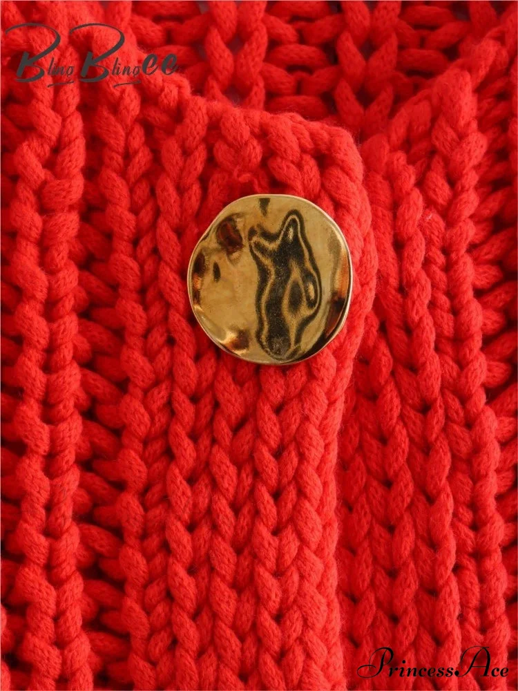 Cozy Knitted Casual Loose Single-breasted Comfortable Autumnal Fashionable Sweater - Image 10