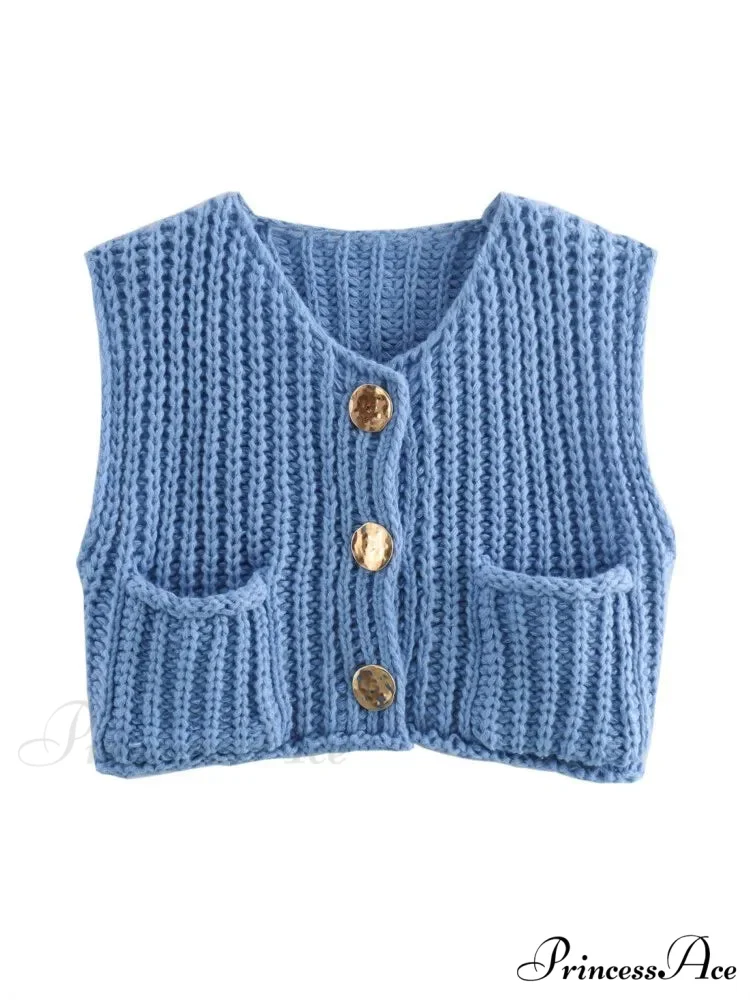 Cozy Knitted Casual Loose Single-breasted Comfortable Autumnal Fashionable Sweater - Image 2