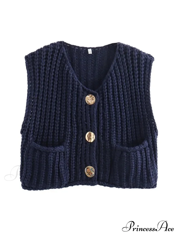 Cozy Knitted Casual Loose Single-breasted Comfortable Autumnal Fashionable Sweater - Image 3