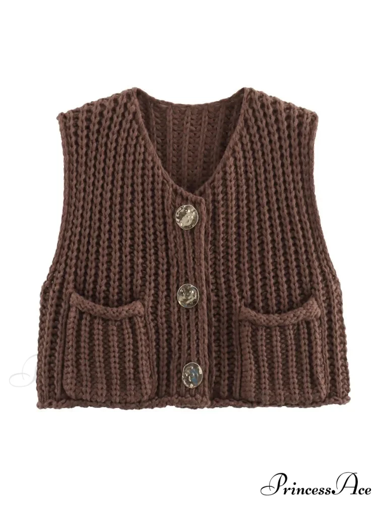 Cozy Knitted Casual Loose Single-breasted Comfortable Autumnal Fashionable Sweater - Image 5