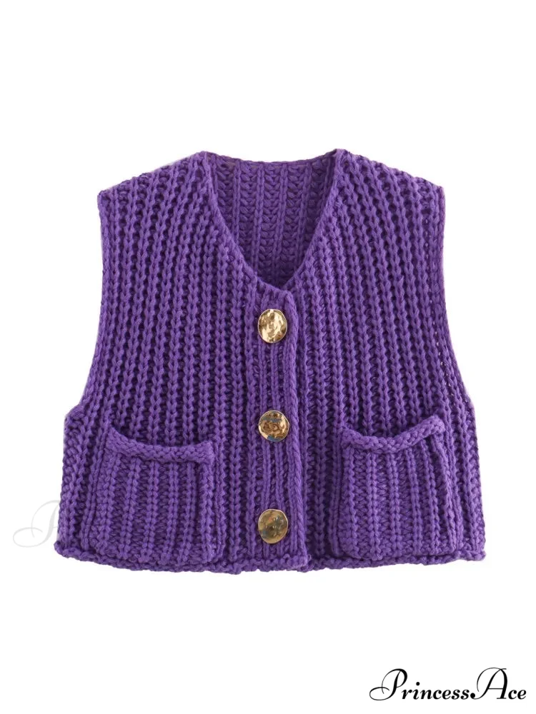 Cozy Knitted Casual Loose Single-breasted Comfortable Autumnal Fashionable Sweater - Image 6