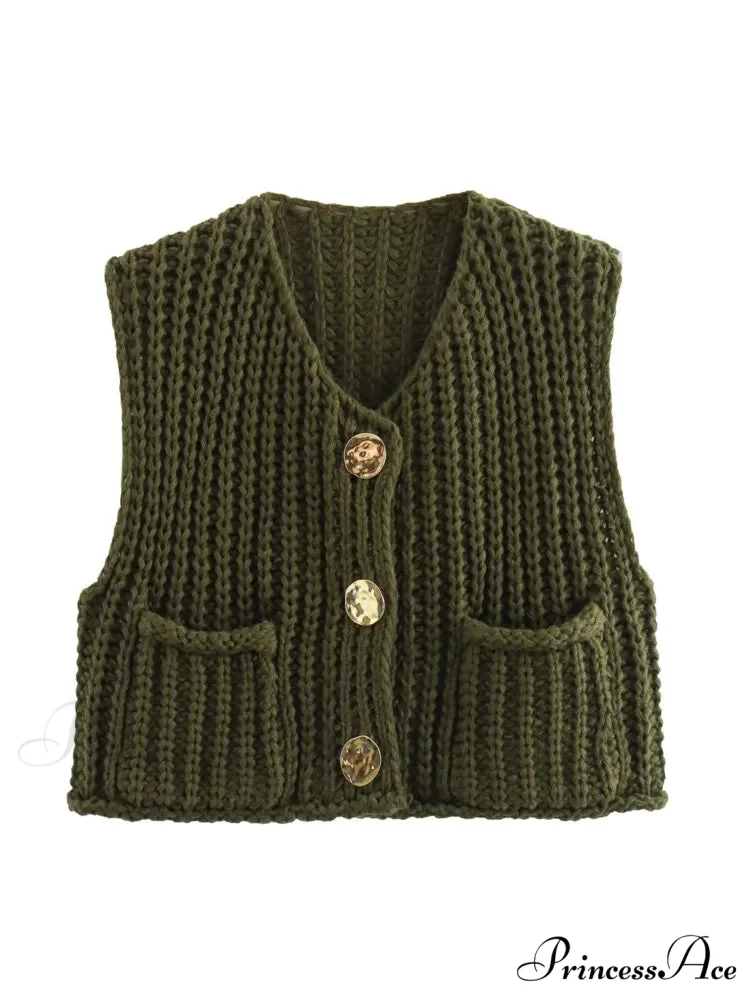 Cozy Knitted Casual Loose Single-breasted Comfortable Autumnal Fashionable Sweater - Image 9