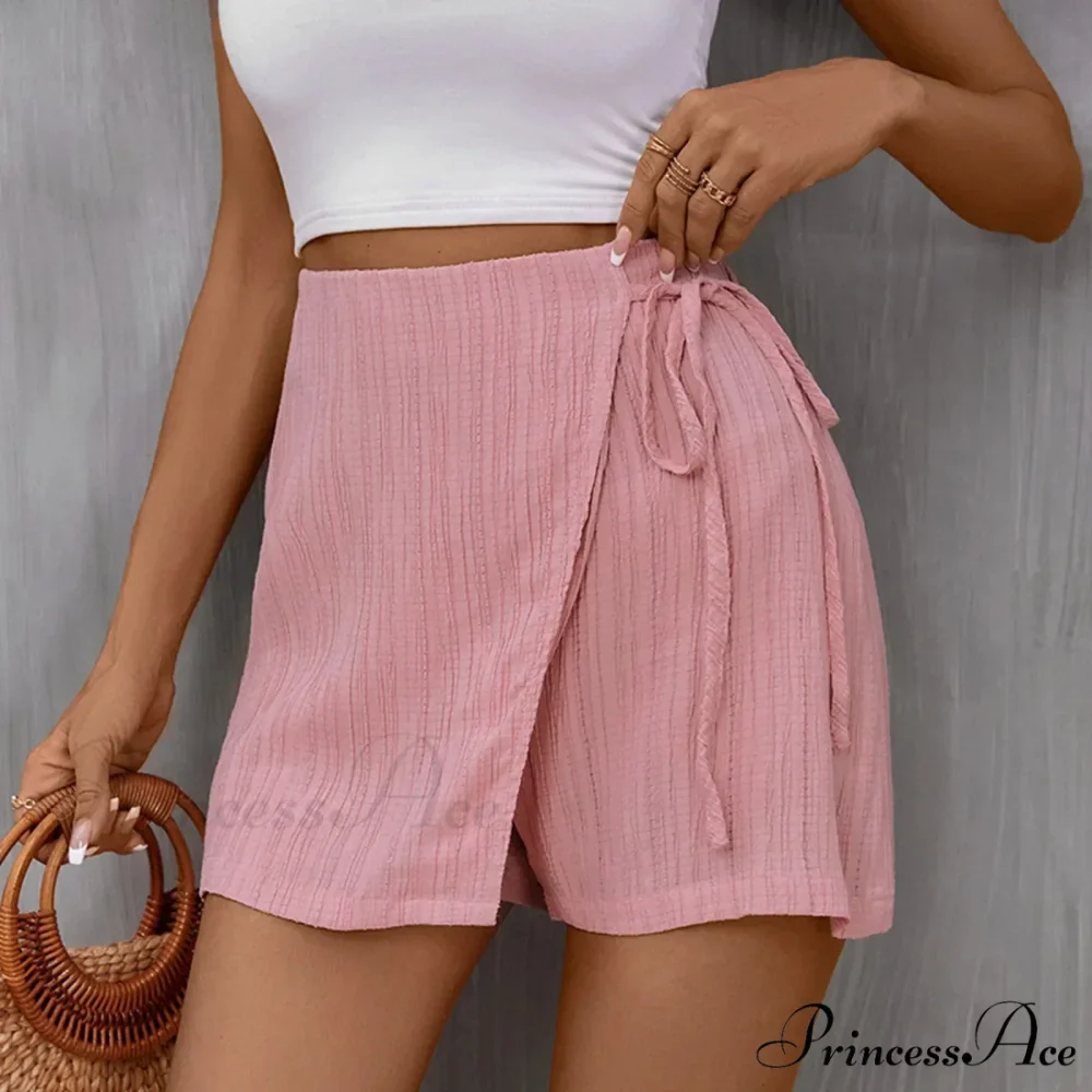 Beach Skirt Casual Zippered High Waisted Textured Short - Image 4