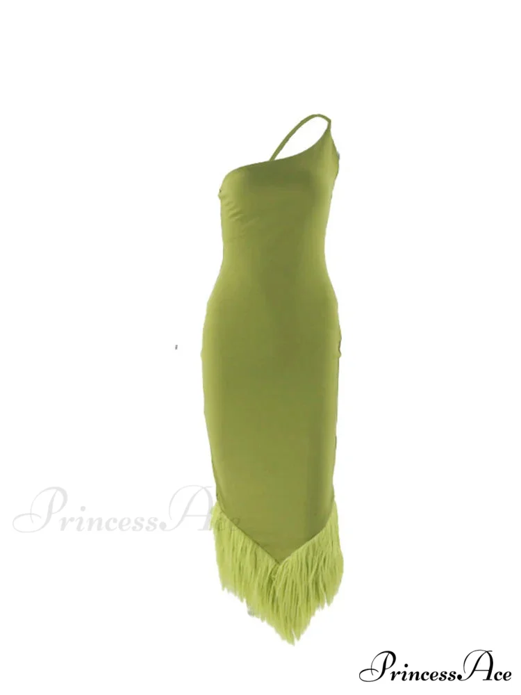 Slim Sleeveless Maxi Spaghetti Strap Backless Green Elegant Club Party Bodycon Dress - Image 6