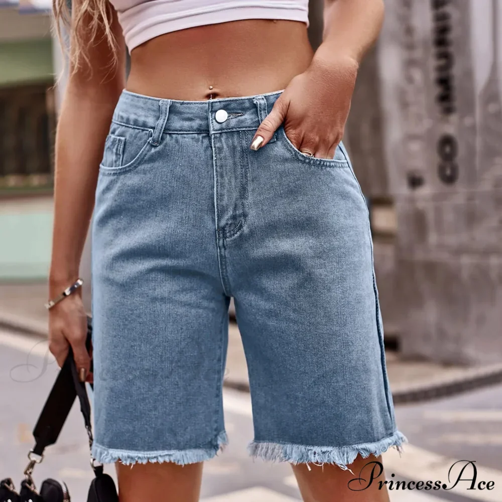 Fashion Casual Classic Retro Waist Streetwear Streetwear Stright Short - Image 3