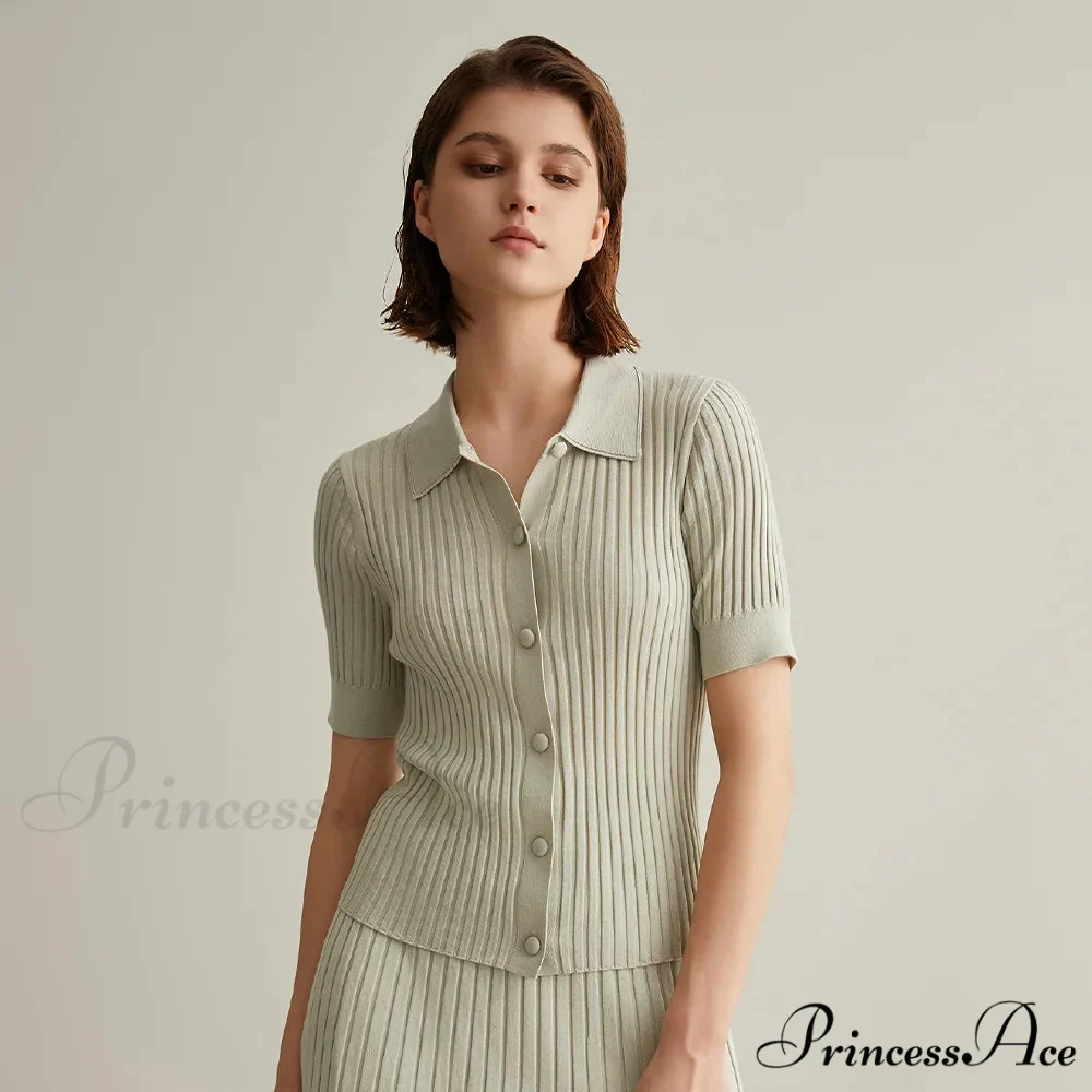 Luxury Cozy Merino Wool Stylish Elegant Soft Warm Polo Sweater - Image 2