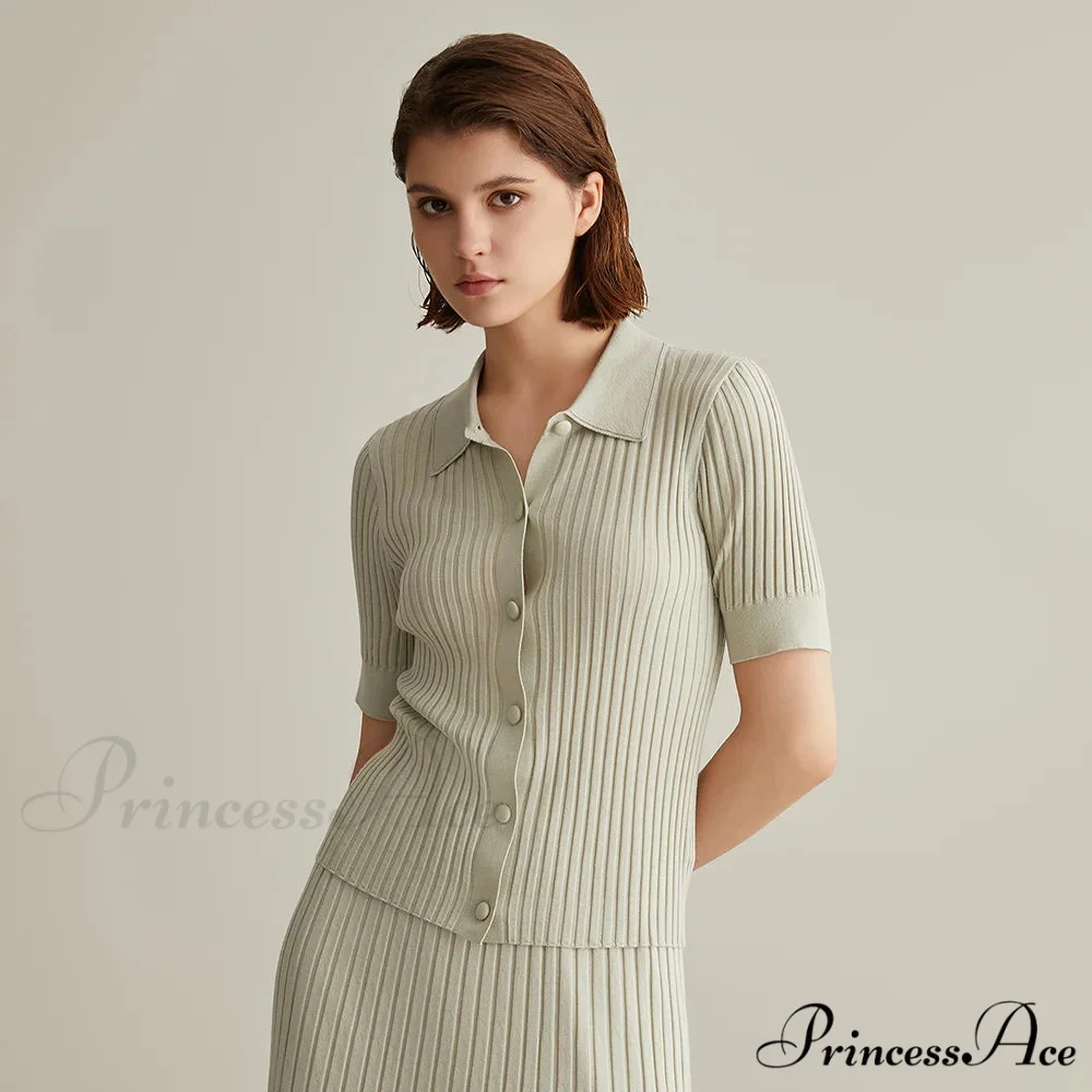 Luxury Cozy Merino Wool Stylish Elegant Soft Warm Polo Sweater - Image 3