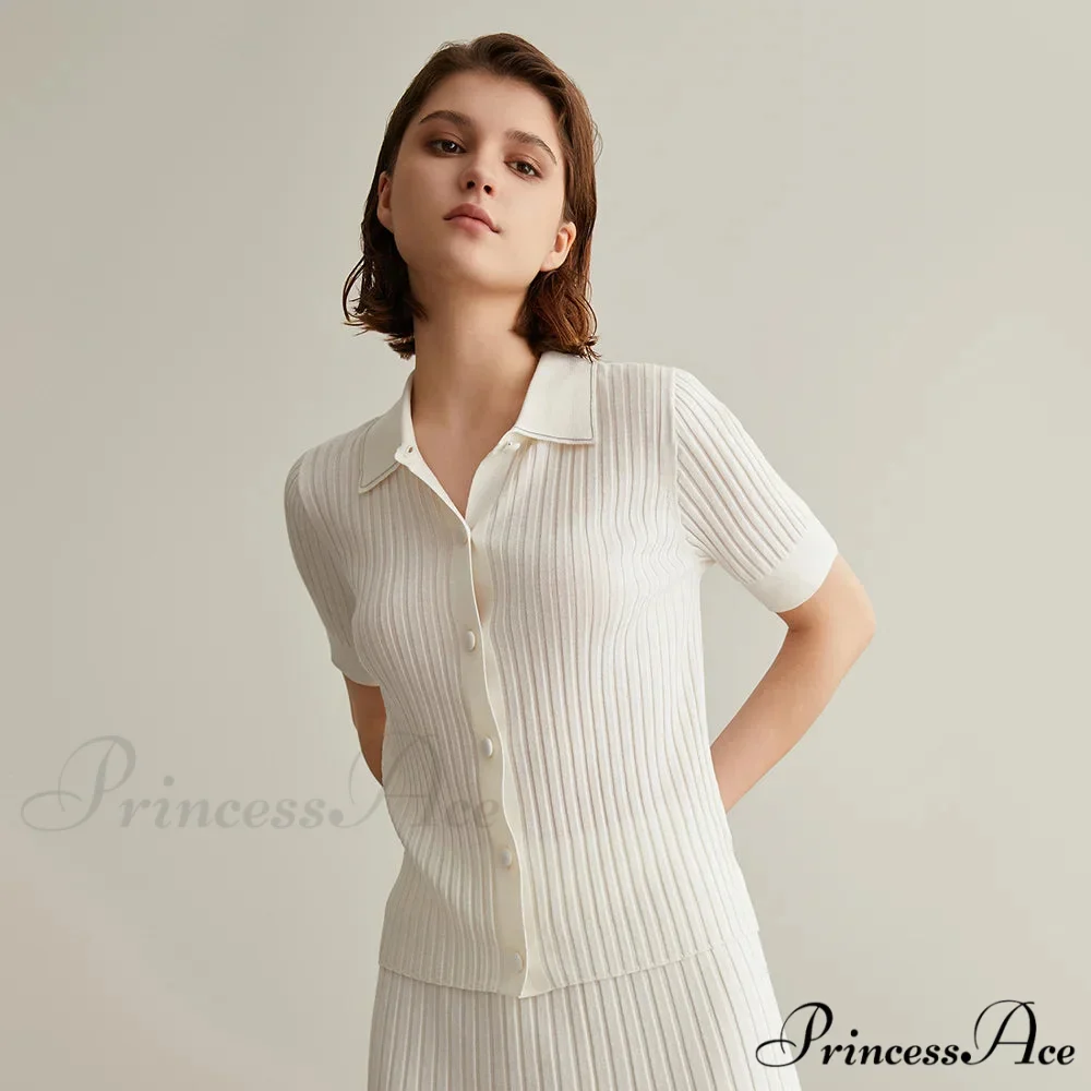 Luxury Cozy Merino Wool Stylish Elegant Soft Warm Polo Sweater - Image 5