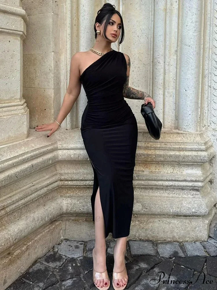 Maxi Split Fashion Sleeveless Backless Slim Casual Elegant Bodycon Dress - Image 5