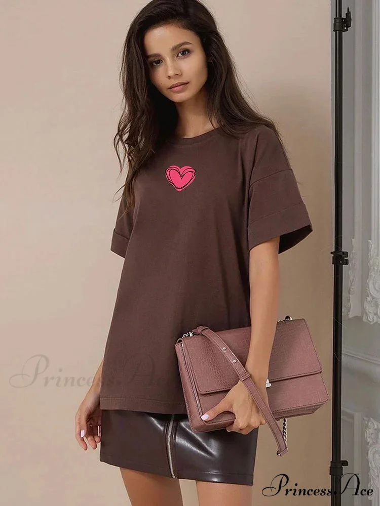 Love Printed Summer Cotton Plus Size Basic Women's Tee T-shirt - Image 3