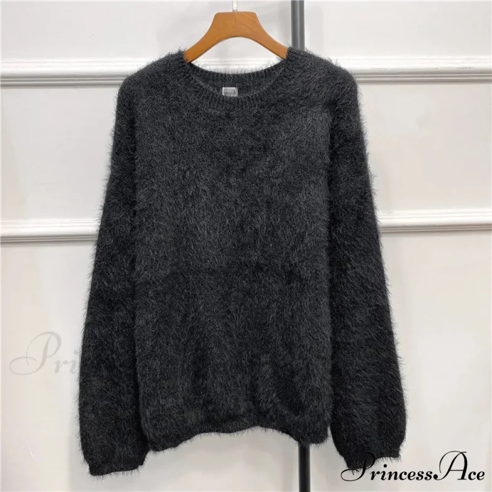 Alpaca-blend Cozy Loose Warm Comfortable Unique Trendy Casual Sweater - Image 7